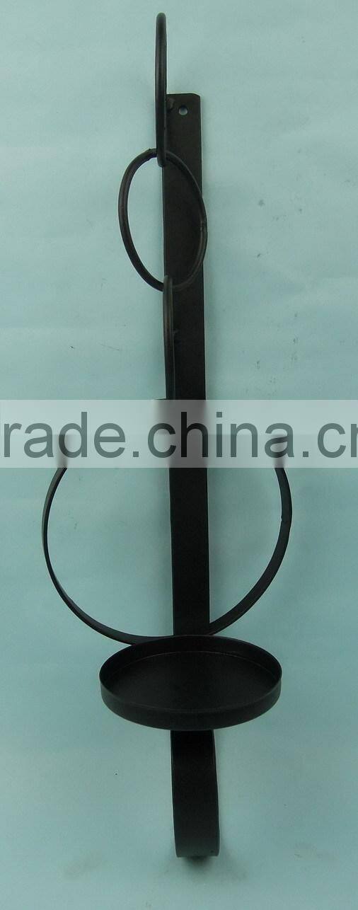 Fujian Anxi iron crafts metal hanging sconce, home decor antique wrought iron wall candle holder