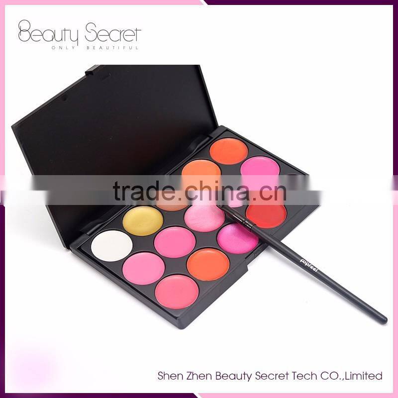lip gloss maker Fascinating 15 color Shinny Lipstick Palette