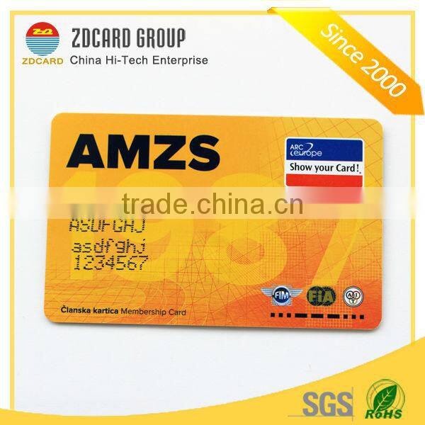 Printed Plastic RFID Contactless Smart Card