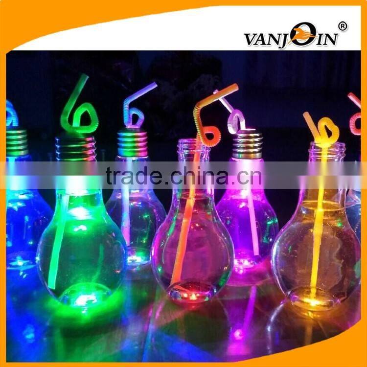16oz Leak-proof Bulb Water Bottle Cute Milk Juice Light Bulb Bottle 500ml
