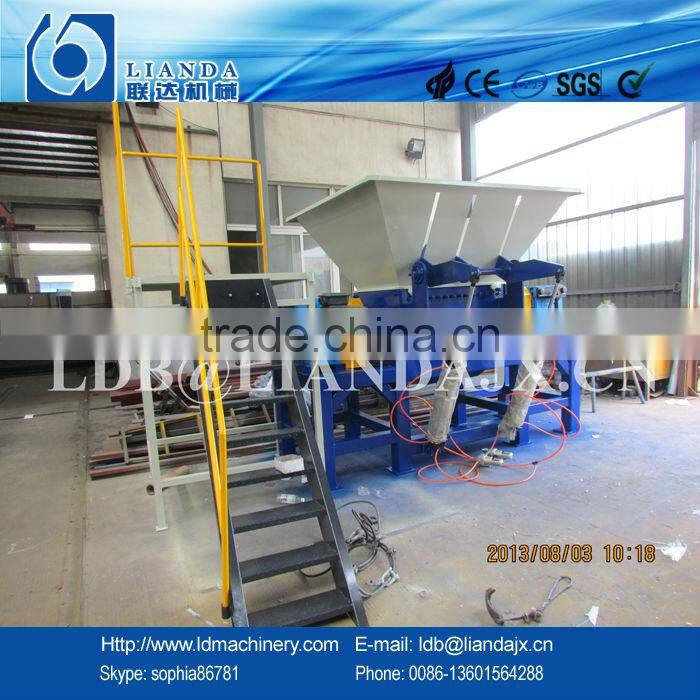 Waste plastic big materials twin shaft shredder