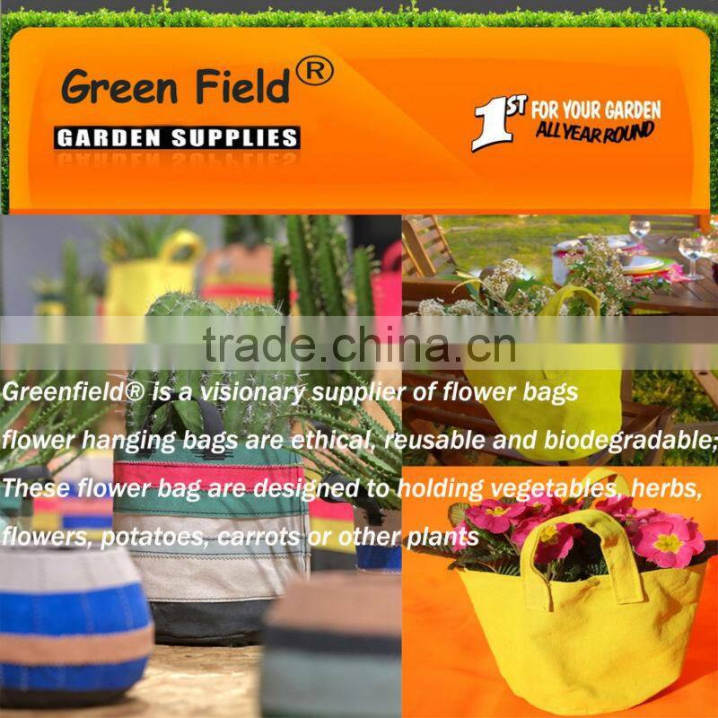 Green Field Home Garden Canvas Flower Planter,Canvas Home Garden Plants Planter