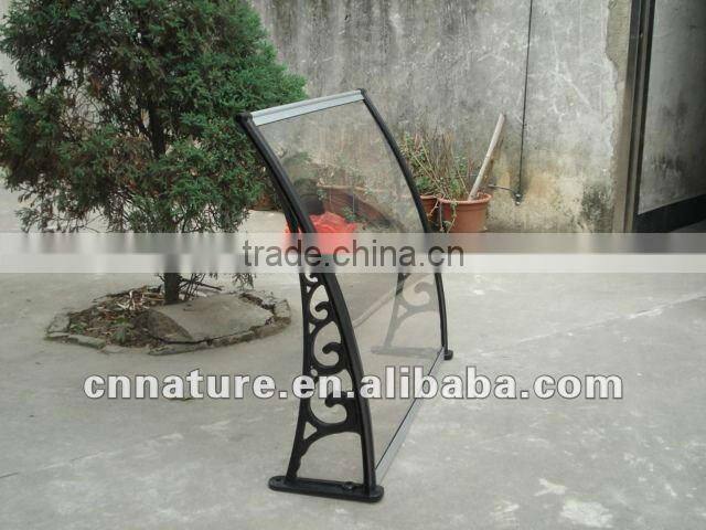 Lake blue 10mm Construction material UV Protected polycarbonate door canopy
