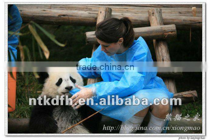 PE coated nonwoven for medical bed sheet or gown