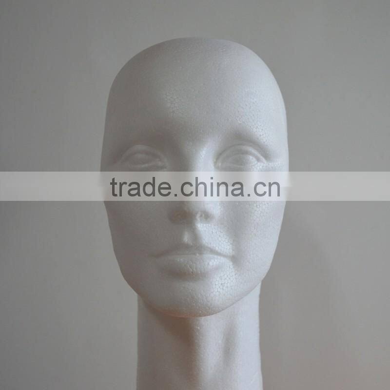 Female Styrofoam Model Wig Hats Caps Glasses Long Neck Display Mannequin Head