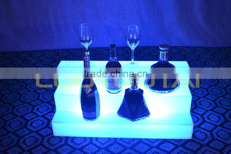 Unbroken high quality PE LED light up wine Holder/strong plastic wine display/bar furniture LTT-SF05A