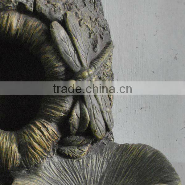 Resin Bark Circle Bird Feeder Antique Bird House