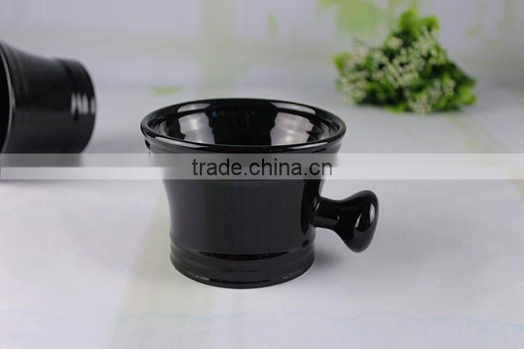 Home & garden bathroom accessories ceramic black shaving bowl