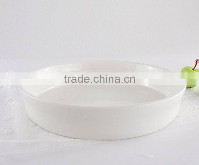 Hospitality hotel supply round eco-friendly porcelain plates bakeware