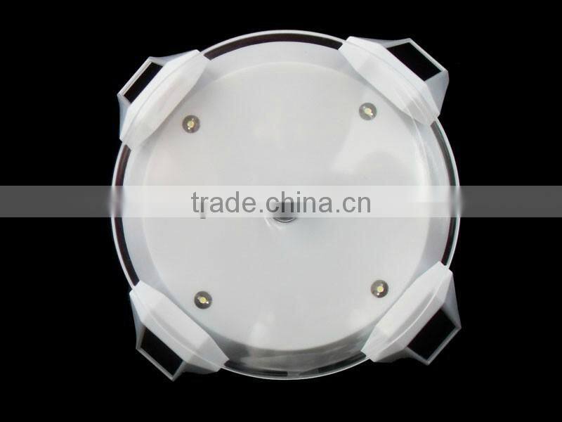 Rotating Solar Display Turntable With LED Light