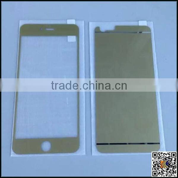 For iPhone 6/plus Coloured 3D Metal Full Screen Cover Tempered Glass Case Skin, glass protective film