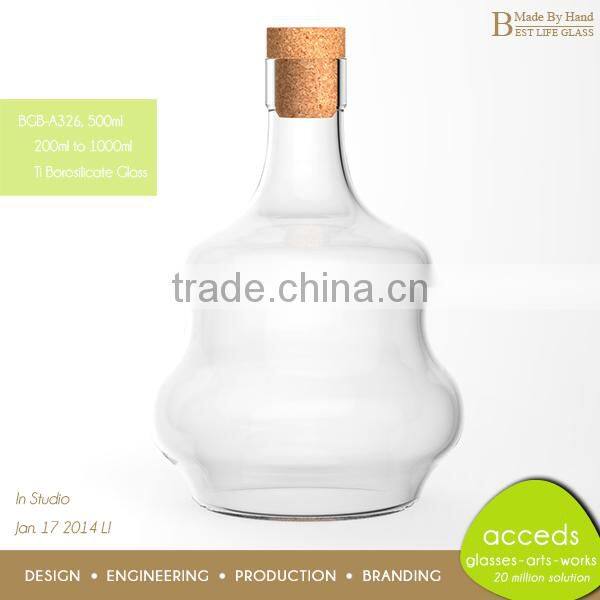 Sexy Novelty HandBlown Borosilicate Glass Unique Spirit Bottle