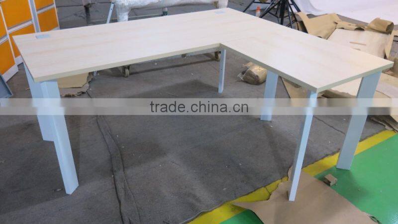 knock down L-shape office workstation conference table computer laptop desk