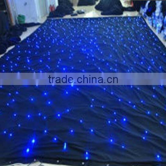 black background rgb led sky star cloth for wedding decor