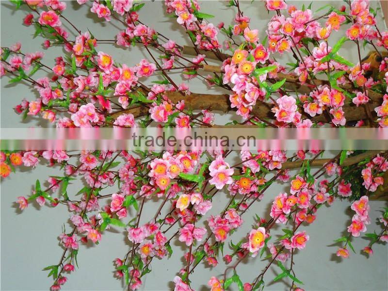 Fire Proof Artificial Mini Peach Blossom Tree Potted Plant for Festival Decoration Factory Direct LGH15-04