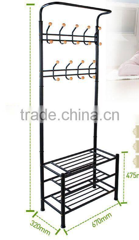 Multi-functional Metal Umbrella Hat Bag Clothes Shoes Stand Shelf Coat rack