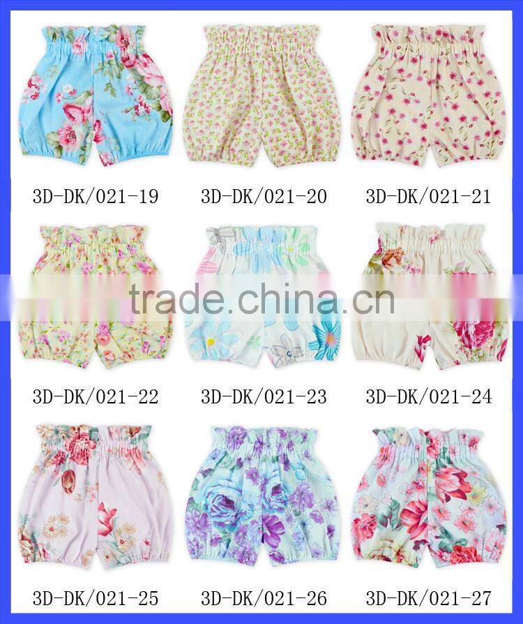 Boutique Infant toddler baby bloomers wholesale baby ruffle bloomers floral bloomers