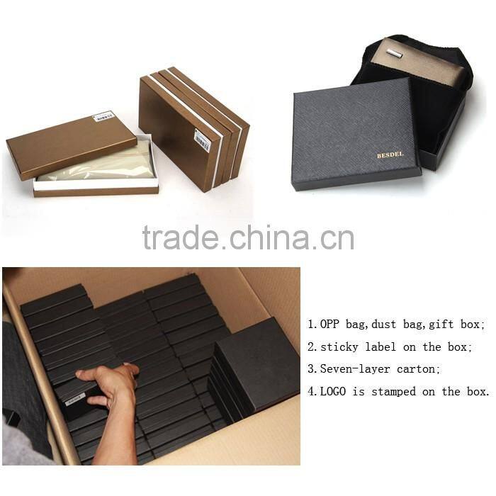 Magic wallet PU leather money clip with RFID-blocking in various designs