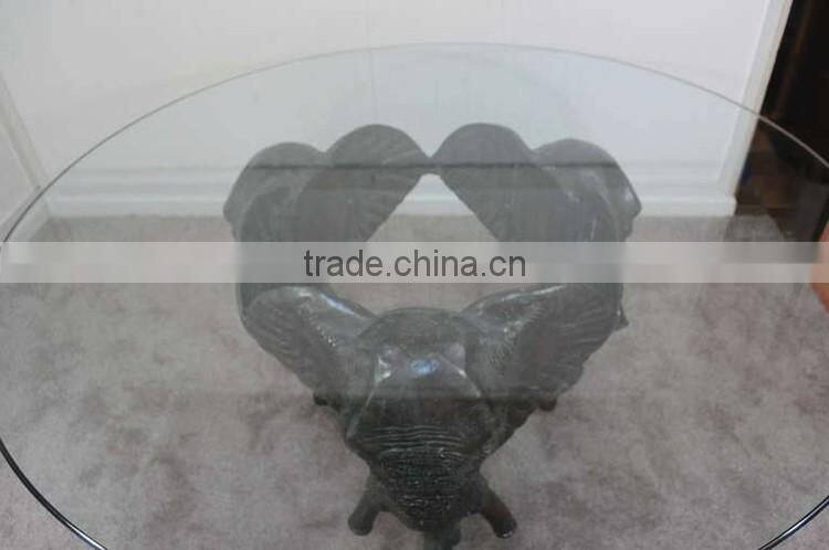 Home decoration art metal craft elephant head bronze table