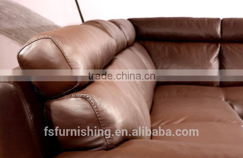 JR6006 fashion Modern style 1+2+3 full top grain leather sofa 1 set customize furniture factory