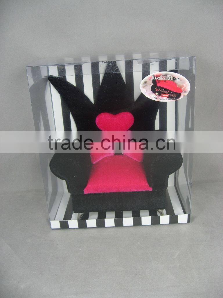 Fashion jewelry box (sf-024-2) red and black clothes queen chair