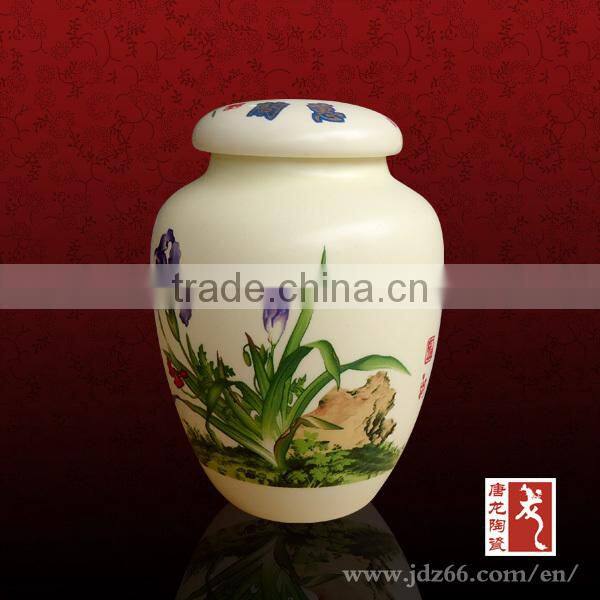 Various design custom made ceramic tea caddy