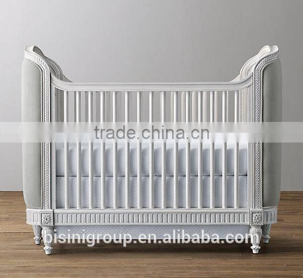 American Style Elegant Cot Baby Bed, New Classical Solid Wood Baby Crib