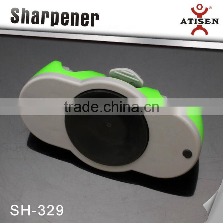 HOT NEW DIAMOND CERAMIC 2 STAGE KITCHEN KNIFE SHARPENER WITH VACUUM SUCTION