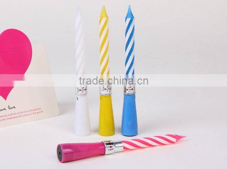 Music Colour Screw Thread Birthday Candle Wholesale