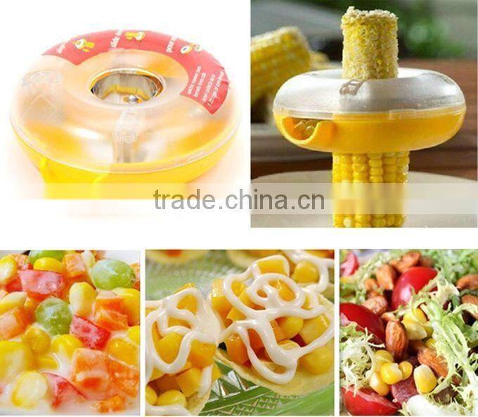 One-Step Corn Peeler Thresher Tool Kitchen Cob Kerneler Cutter Stripper Remover