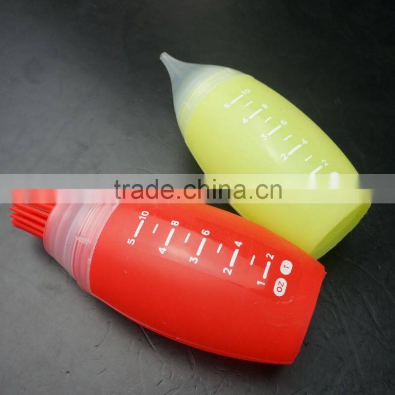 16157 2 Packs Heat Resistant Silicone Squeeze Bottles Kit Basting Brush Cooking Oil Brushing