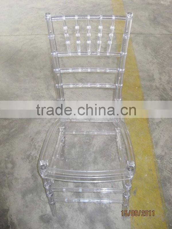 wholesale resin plastic crystal transparent clear napoleon chair with soft cushion
