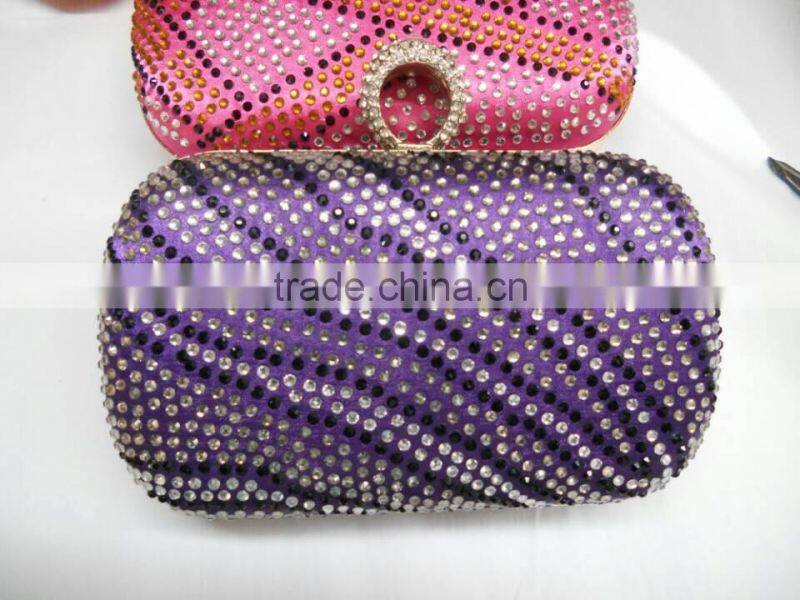 Dense drilling rhinestone evening clutch bag