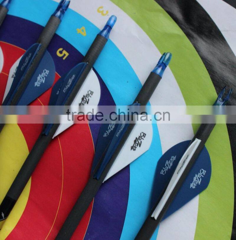 New Bamboo Pattern Pure Carbon Fletched Arrows With Tapered Points