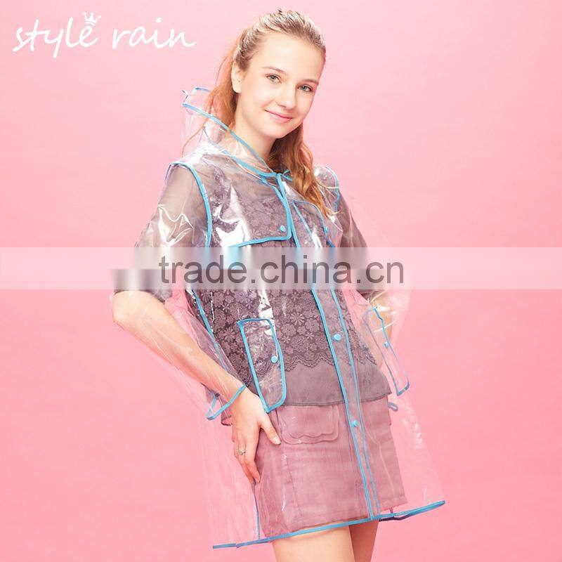 China fashion factory wholesale EVA raincoat