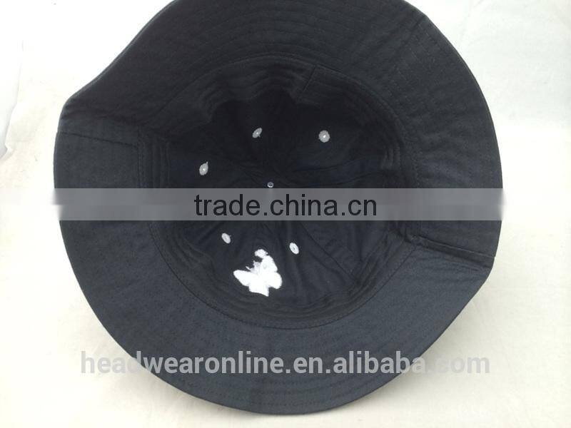 2014 new design butterfly embroidery 6 panel bucket hat