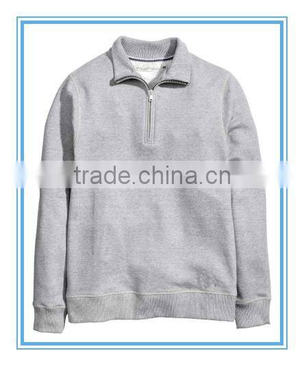 Mens sweatshirt with stand-up polo collar