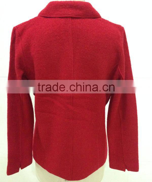 Women V-neck boiled wool cardigan sweater