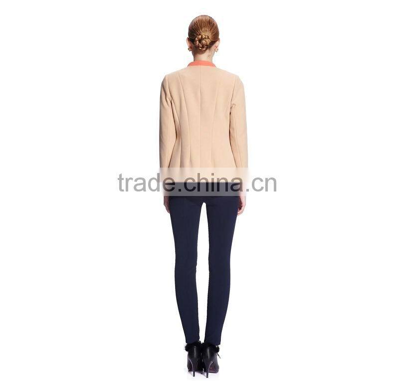 Leisure, Show Thin, Long Sleeve Short Coat Ladies Suit