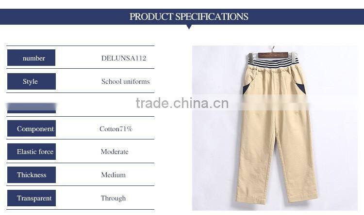 Wholesale OEM durable professional school uniform designs khaki pants
