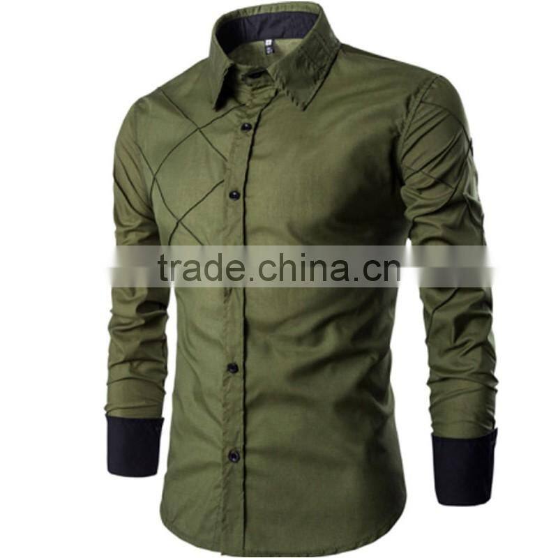 SZXX Custom Manufacture Luxury Long Sleeve Mens Casual Shirts