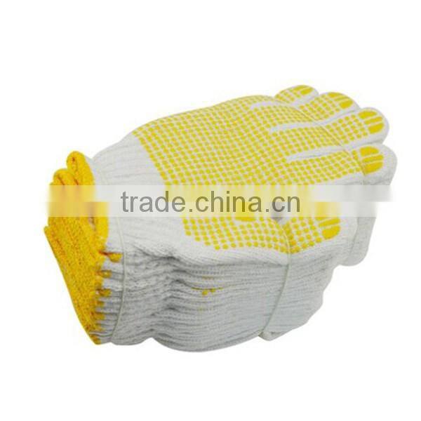 No Pollution No Stimulation PVC Dotted White Cotton Textile Glove