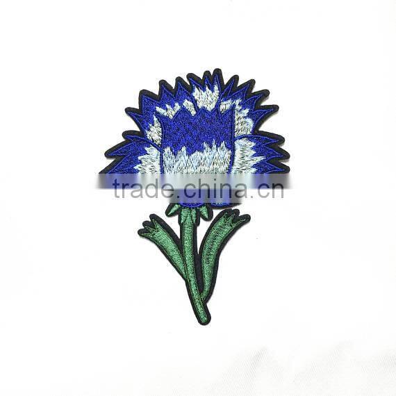 2017Custom Iron Patches Clothing Embroidered 3D Flower Embroidery Patch Manufacturers