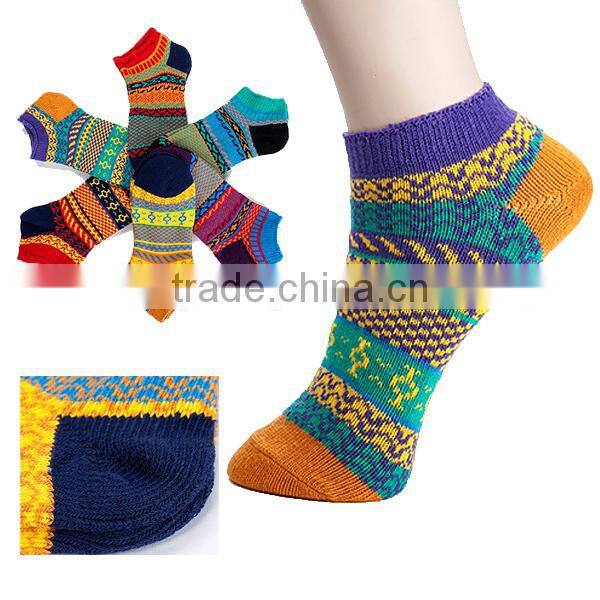 2015 Latest Vintage Style Cord knitting ankle socks