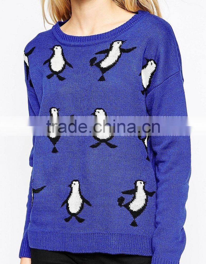 2016 fashion Christmas pullover sweater with round neck