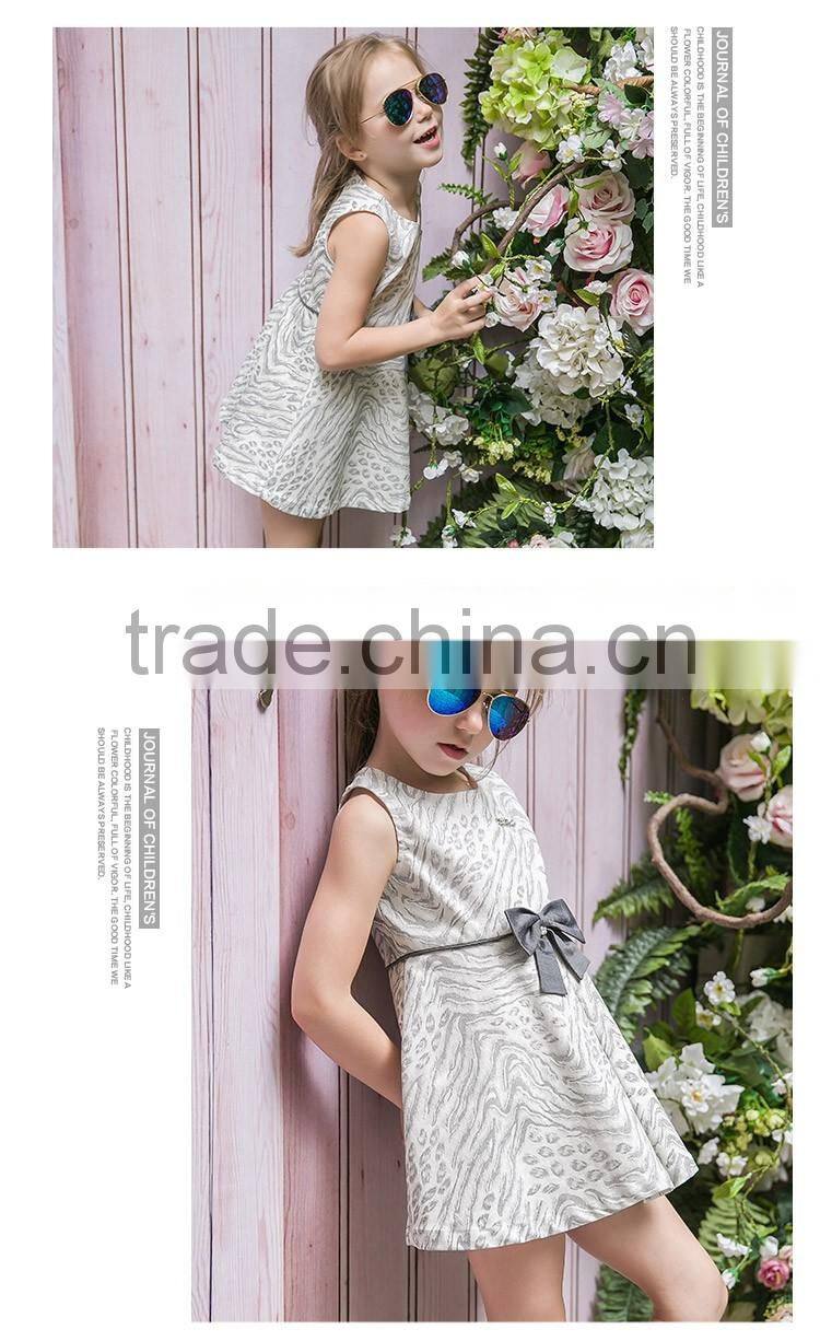 Latest Kids Sleeveless Princess Frock Designs Party Dresses Girls Summer Dress With A Bow