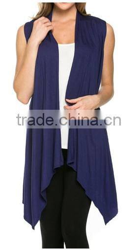 Cheap China Wholesale Clothing Women's Draped Open Front Jersey Knit Vest