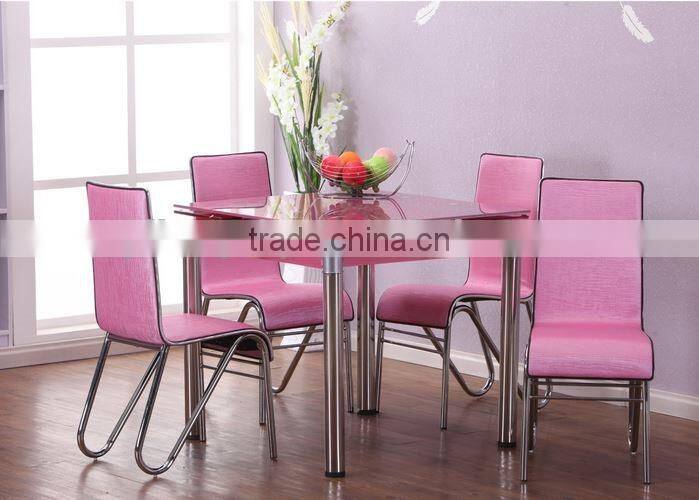 2016 high quality popular new modern design glass expandable dining set