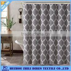 Custom British Letter Jacquard Hookless Shower Curtain for Hotel,Bath room