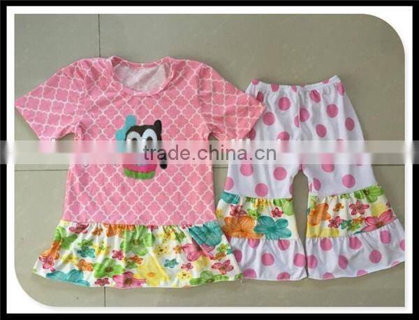 Hot Wholesale Baby Girl Boutique Clothing Girl Easter Spring Bunny Clothes Giggle Moon Remake Girl Kids Spring Clothes